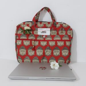Tech Tote Cotton Laptop Bag with Pocket & Dual Handles