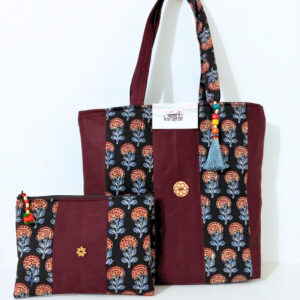 Virasat Block Print Vistaar Tote Set