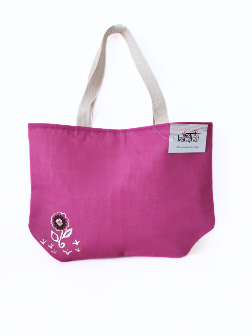 Violet Appliqué MiniAura Tote