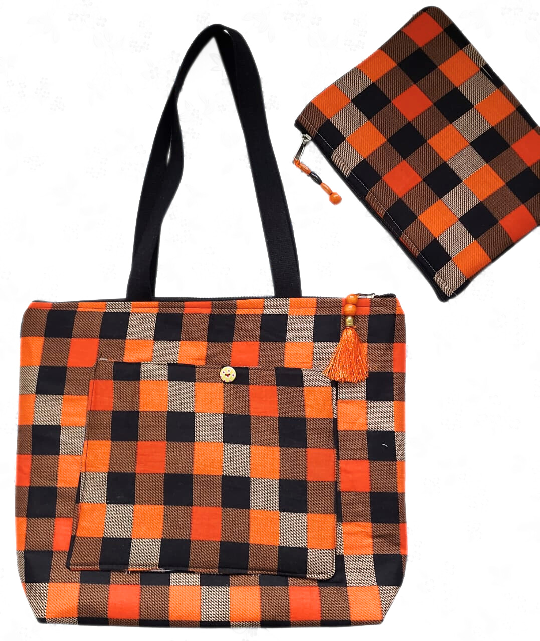 Auburn Checkered MiniAura Tote Set