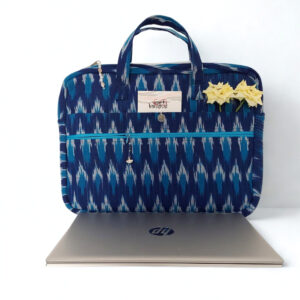 Marigold Ikkat print Tech Tote