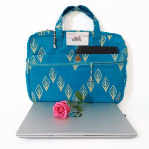 Azure Ikat Tech Tote