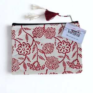 Crimson Bloom SafarSaathi Pouch