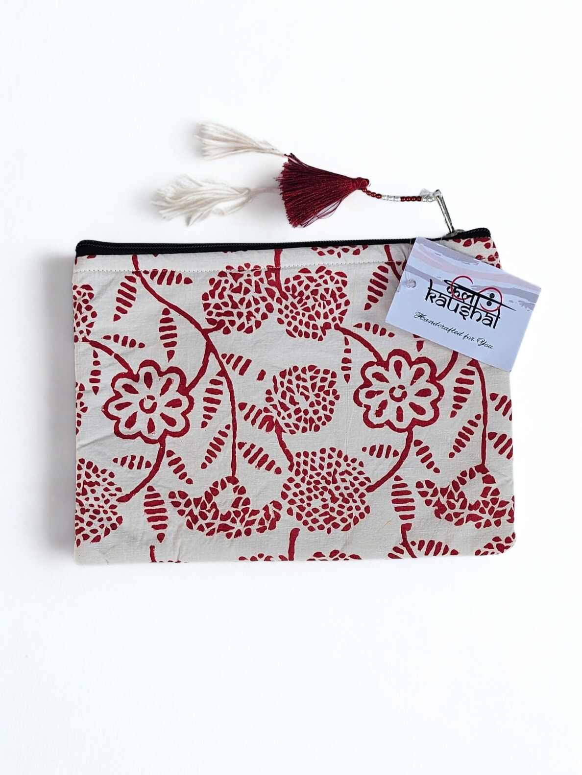 Crimson Bloom SafarSaathi Pouch