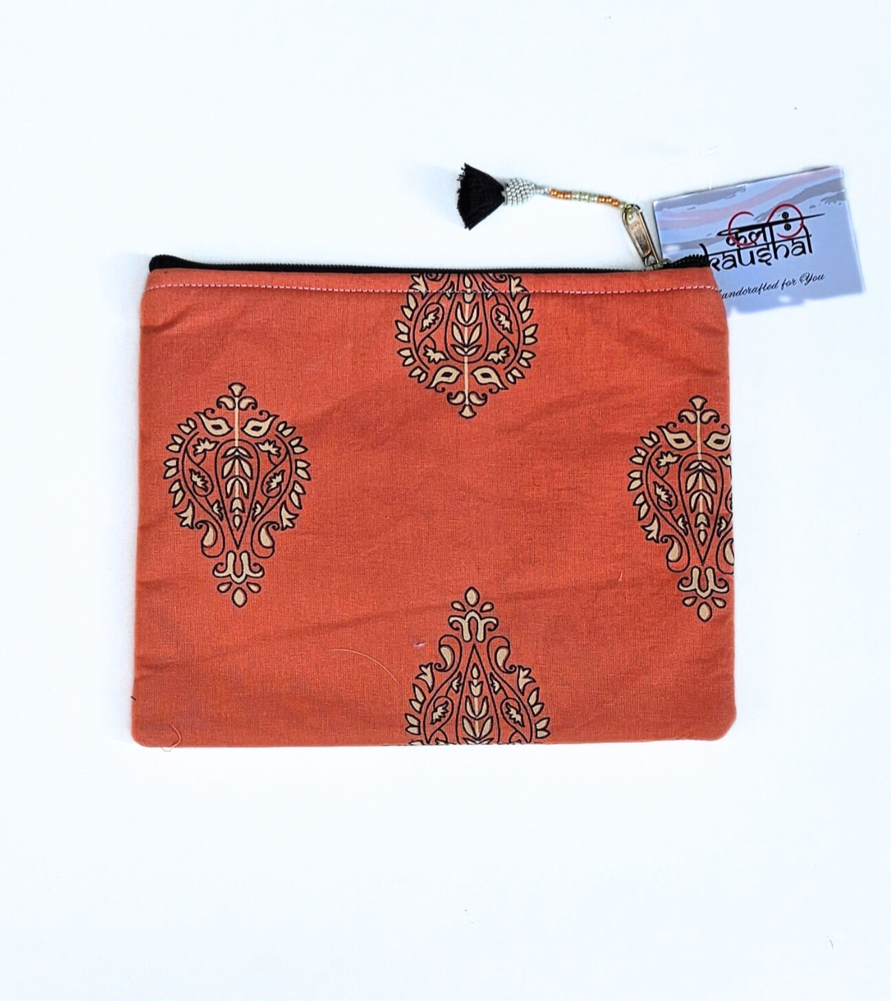 Terracotta Paisley SafarSaathi Pouch