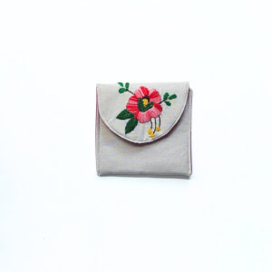 Embroidered Bloom Pouch