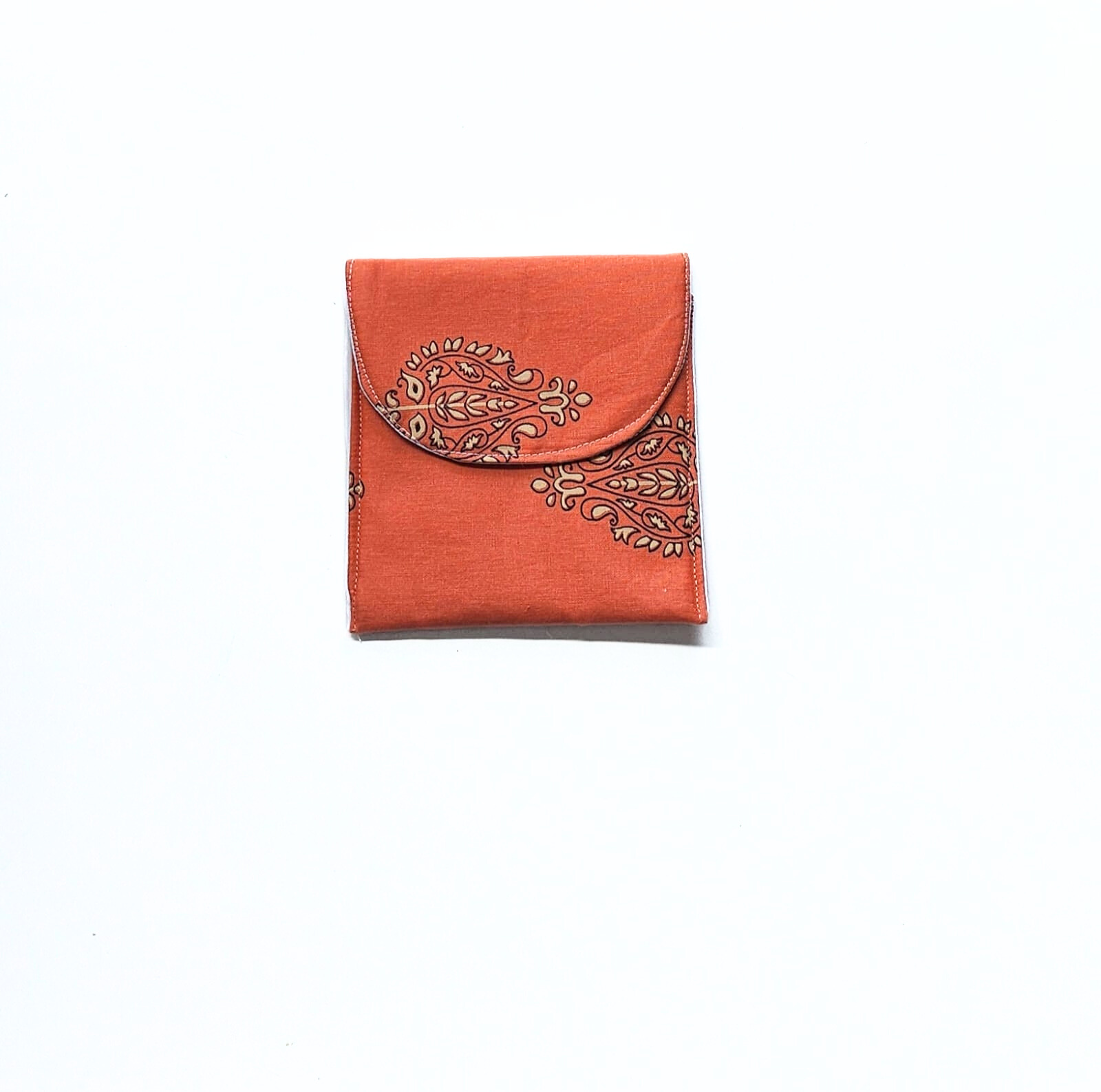 Terracotta Paisley Pouch