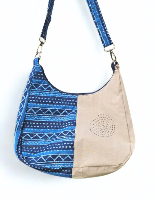Kantha Swirl Luna Sling Bag