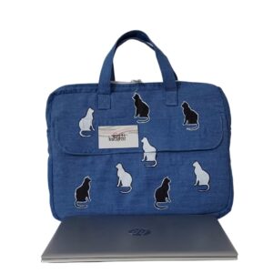 Feline DenimDost Laptop Bag