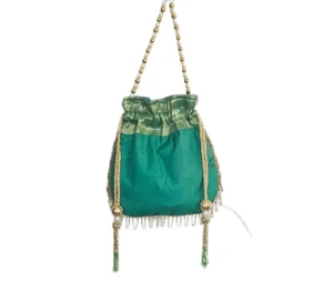 Ruby Toned Brocade Tassel Potli