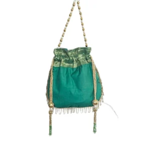 Ruby Toned Brocade Tassel Potli