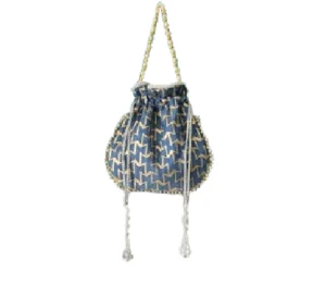 Neelanjali Gold Chevron Potli