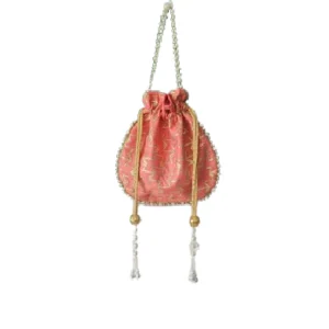 Imperial Ikat Pearl-Drop Potli