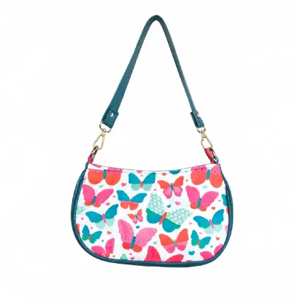 Feather Bloom Printed Shoulder Bag