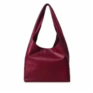 Maroon Elegance Soft Leather Hobo Bag