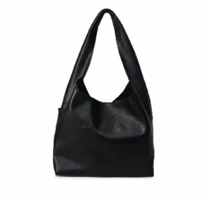 Noir Classic Soft Leather Hobo Bag