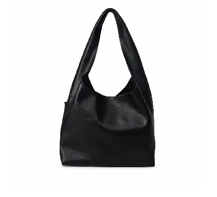 Noir Classic Soft Leather Hobo Bag