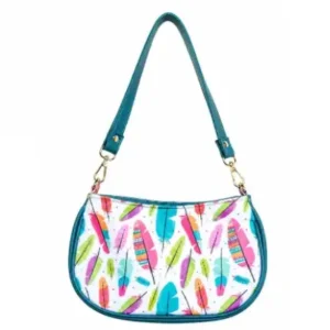 Feather Bloom Printed Shoulder Bag