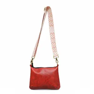 Red Leather Solo Sling Bag