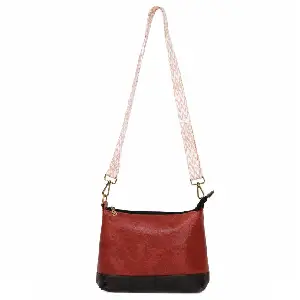 Rustic Maroon Leather Solo Sling Bag